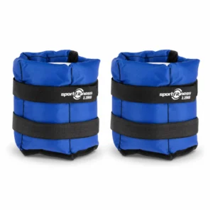 Par de pesas tobilleras Sportfitness AW-O-010 de 2.25 kg cada una, fabricadas en tela Oxford con peso extraíble.