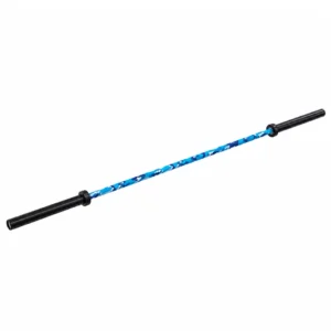Barra olímpica profesional militar Sportfitness de 20 kg y 220 cm, en color azul camuflado y capacidad de 1.200 LB.