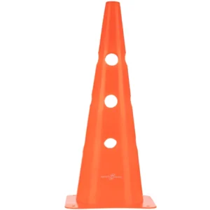Cono de Entrenamiento 15 pulgadas naranja-rojo de 38 cm con 6 perforaciones para postes de PVC.