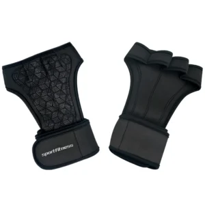 Protector de Mano para Gym EVO negro en neopreno con ajuste en velcro y orificios para 4 dedo