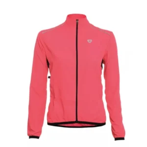 Chaqueta cortaviento mujer Gate GW negra en vista frontal