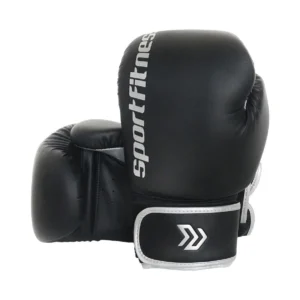 Guante Boxeo Pro 14 oz Sportfitness BX-007 con espuma aglomerada, EVA, poliuretano impermeable y cordones de ajuste.