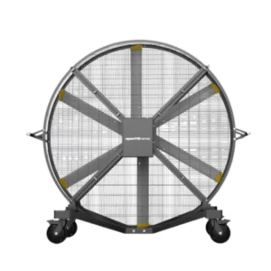 Ventilador para Gimnasio FS300P Sportfitness de 1 HP con estructura de acero y ruedas.