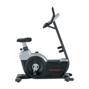 Bicicleta Estática A5200 Sportfitness profesional con monitor LCD, resistencia ajustable y asiento acolchado.