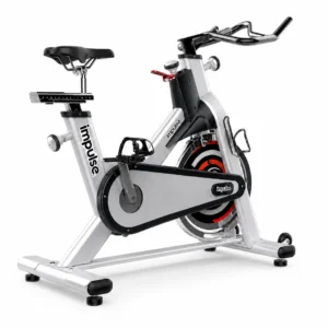 Bicicleta Spinning PS300 Impulse profesional con volante de 20 kg y resistencia por almohadilla.