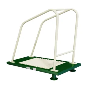 Caminador de rodillos infantil en color rojo y amarillo con sistema de anclaje y tornillos incluidos