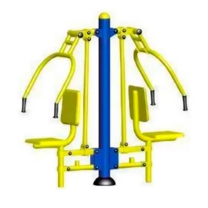 El Prectoral Doble Outdoor es un equipo de ejercicio diseñado para gimnasios al aire libre y parques biosaludables.