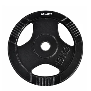 Disco Olímpico en Hierro 15 kg MD1002 fabricado en hierro fundido sólido.