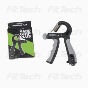 Grip Tensor de Mano 10-40KG MD1189 con ajuste de resistencia y contador de repeticiones, ideal para fortalecer manos, muñecas y antebrazos.