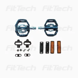 Pedales GW ZP-109S de aluminio negro para enduro, doble propósito con calas y plataforma