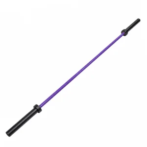 Barra Olímpica CrossFit Cerakote Dama de 15 kg color lila, longitud de 201 cm y mango de 25 mm.