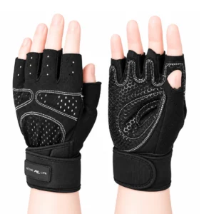 Guante para Ejercicio Evolution disponible en tallas S, M y L para entrenamiento en gimnasio.