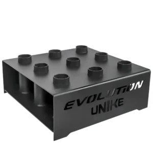 Rack Barras x 9 fabricado en acero para organizar barras de entrenamiento de forma