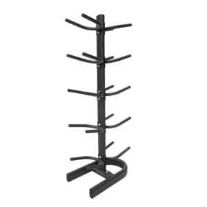 Rack para balones medicinales UNIKE de acero con 10 soportes inclinados y pintura anticorrosiva.