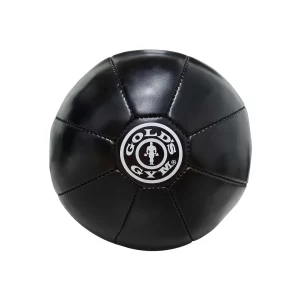 Balón medicinal Gold’s Gym 20 lb 9 kg en cuero tipo Wall Ball para CrossFit y entrenamiento funcional