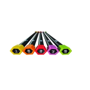 Bastón de peso 4 kg MD1188 morado, núcleo de acero recubierto en espuma acolchada y tapas plásticas con identificación numérica.