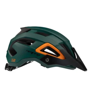 Casco Enduro E2 GW para MTB con construcción In Mold, 17 ventilaciones y cobertura trasera de protección.