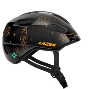 Casco Pnut Lazer infantil con tecnología KinetiCore, sistema TurnSys y panel trasero plano para sillitas de bicicleta.