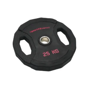 DISCO OLÍMPICO 2 EN ACERO Y CAUCHO 25KG APEXGRIT SPORTFITNESS