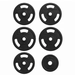 Disco Olímpico Premium en acero de 2 pulgadas, disponible en 2.5, 5, 10, 15, 20 y 25 kg para fuerza y musculación.la mejor