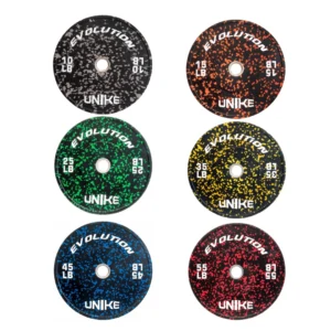 Discos Bumper Camo UNIKE para halterofilia, cross training y entrenamiento profesional.