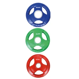 Los Discos Olímpicos Encauchetados de color son accesorios diseñados para entrenamientos de fuerza. Son ideales para rutinas con barras olímpicas, máquinas compatibles y zonas de peso libre. Además, permiten ajustar la carga de forma progresiva según el nivel del usuario.