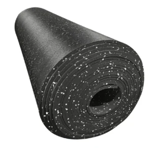 Piso de Caucho EVO para gimnasio disponible en rollo y baldosa con diferentes diseños y espesores de 4 a 30
